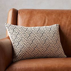 18"x12" triangle lattice pillow with down-alternative insert