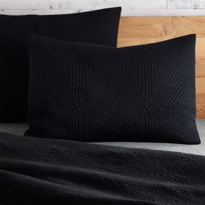 Triangle Black Standard Shams Set of 2