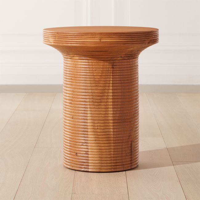 Online Designer Combined Living/Dining Trill Round Wood Side Table