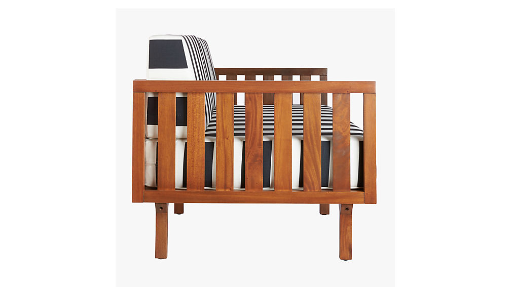 tropez black and white stripe sofa CB2