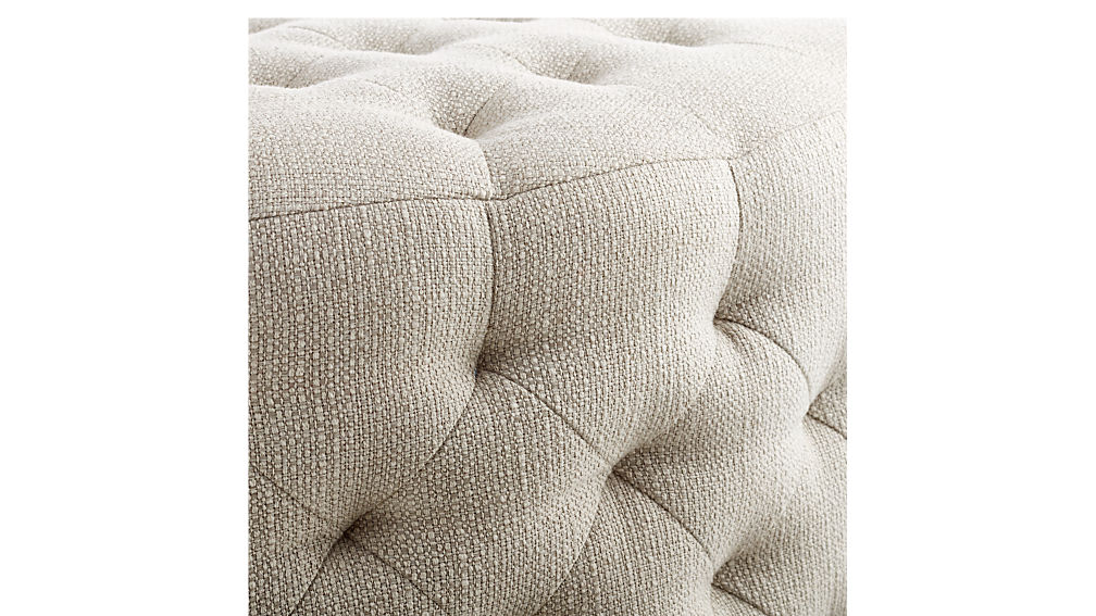 tufted natural ottoman CB2