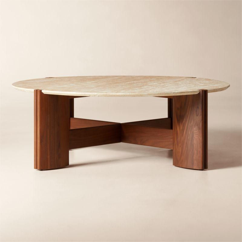 Anoki 57" Oval Grey Marbled Resin Coffee Table