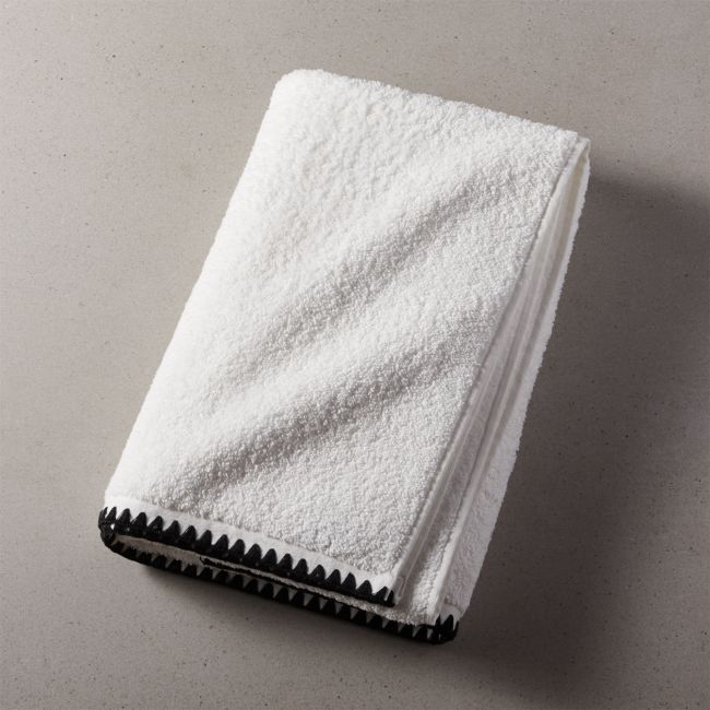 Stitch Black + White Hand Towel