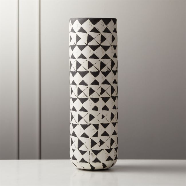 Online Designer Living Room Tux Tall Black and White Vase