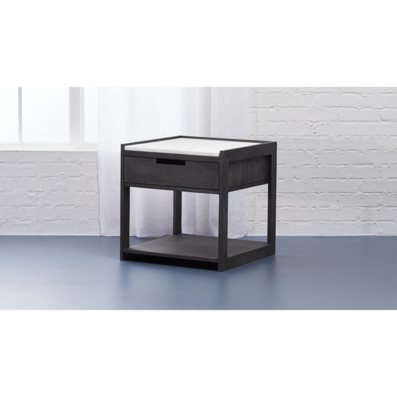 tux marble top nightstand | CB2 - tux marble top nightstand ...