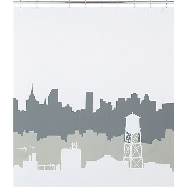 urban dawn shower curtain in shower curtains  CB2