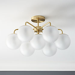 vega brushed brass flush mount lamp