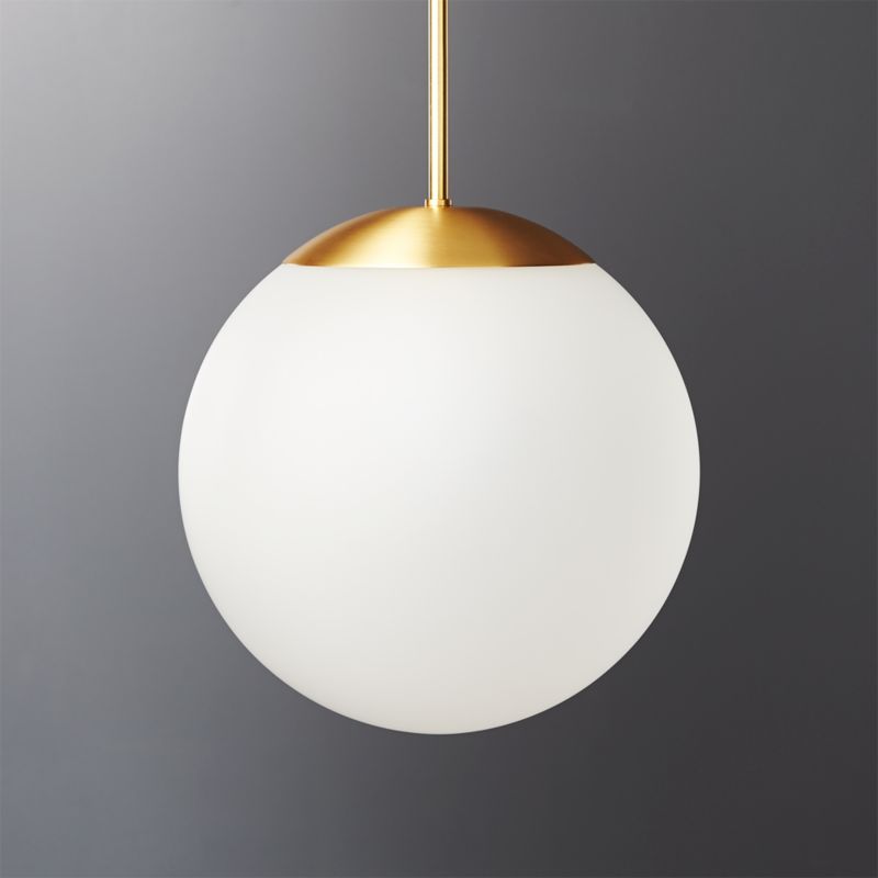 Vega Indoor-Outdoor Brass Pendant Light + Reviews | CB2