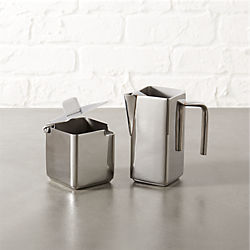 vienna stainless steel cream and sugar set
