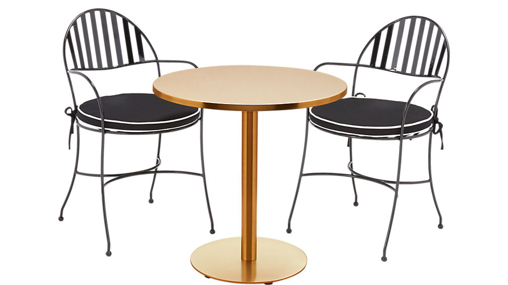 watermark brass bistro table | CB2