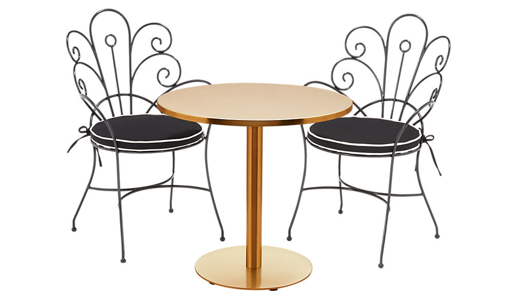 cb2 watermark bistro table
