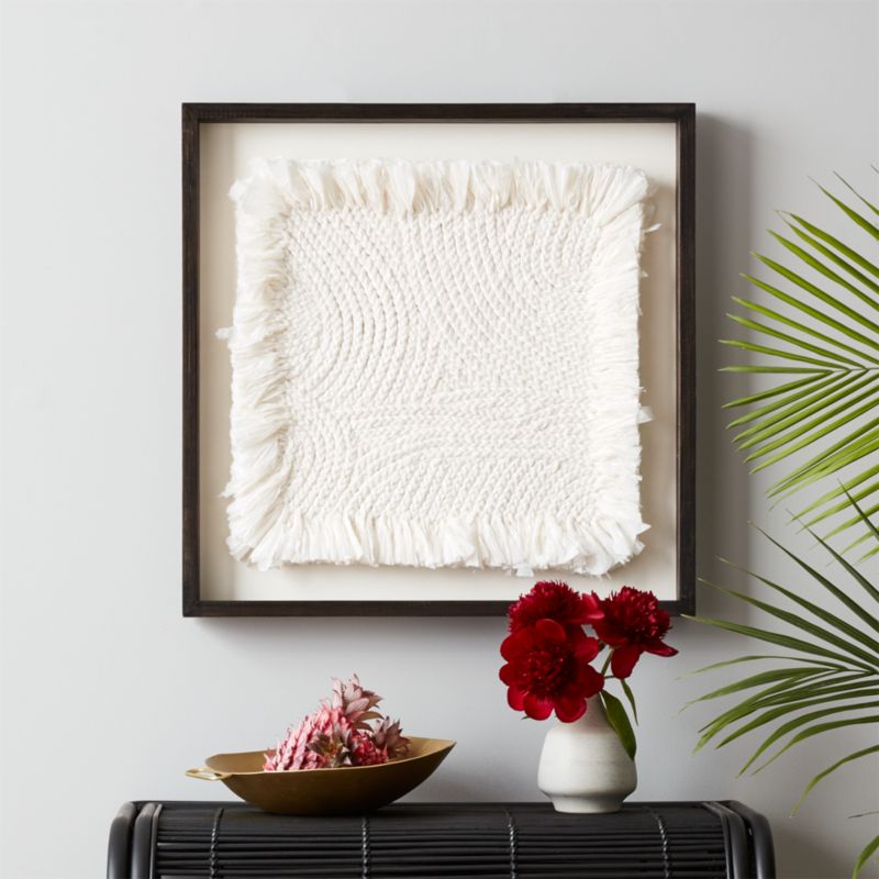 White Braided Wall Art | CB2