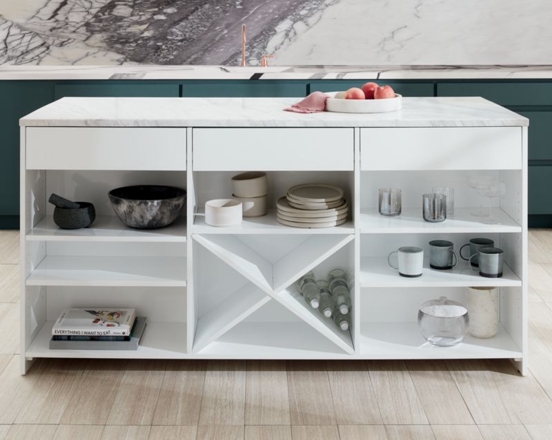 White Marble Top Island XL