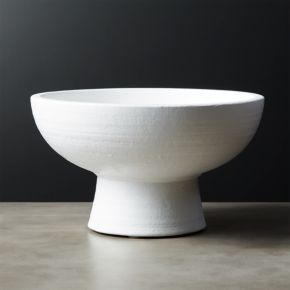 White Pedestal Bowl