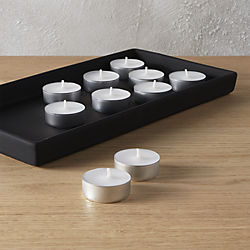 aluminum-cupped tea light candles set of ten