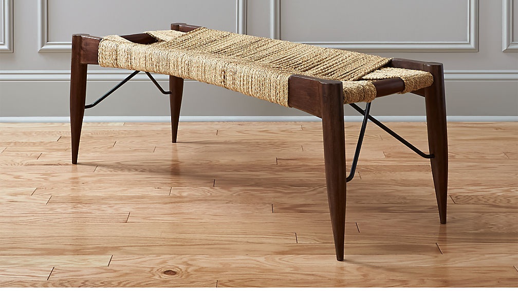 wrap woven rope bench | CB2