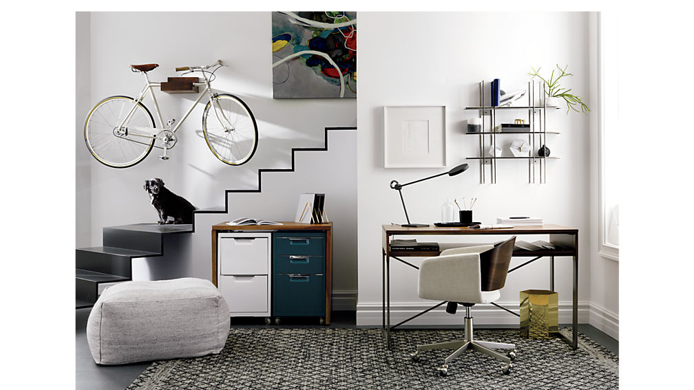 TPS 3-drawer teal file cabinet | CB2