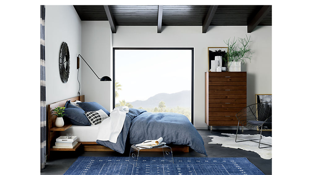 andes acacia full bed | CB2