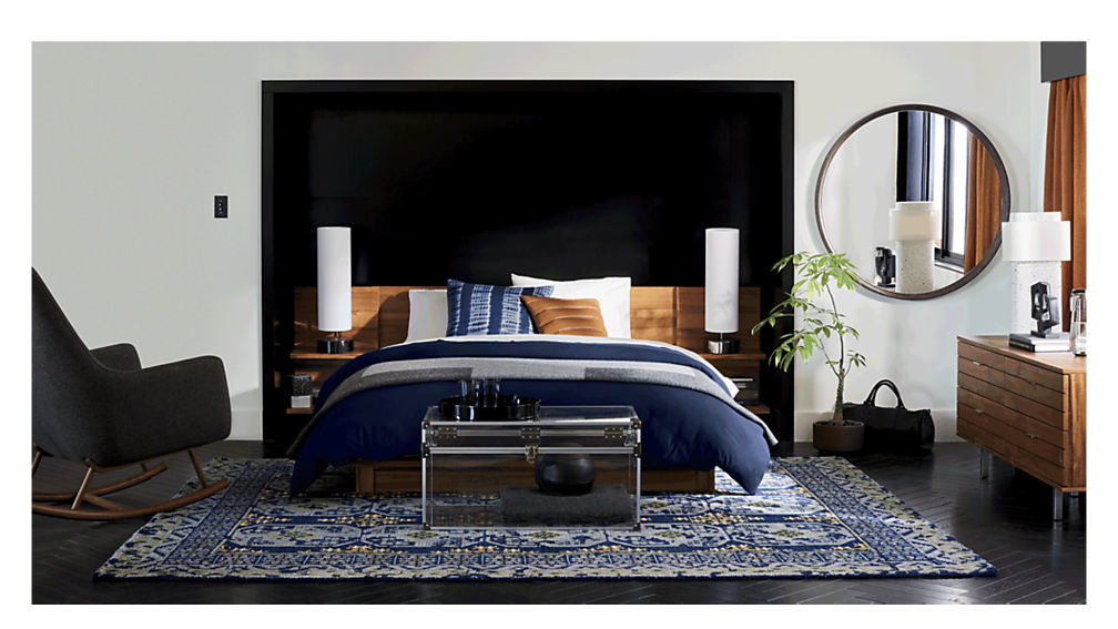 andes acacia platform bed CB2