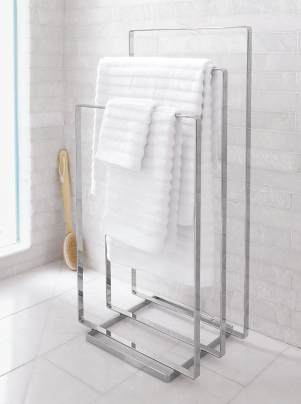 CB2 April Catalog 2018 Chrome Towel Rack