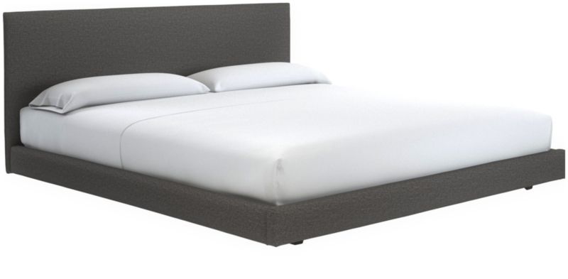 facade grey upholstered king bed | CB2