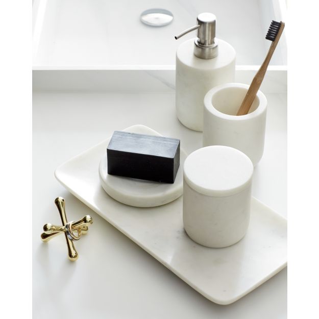 marble tank tray in bath accessories + Reviews | CB2