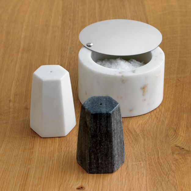 Marble Salt Cellar with Lid CB2