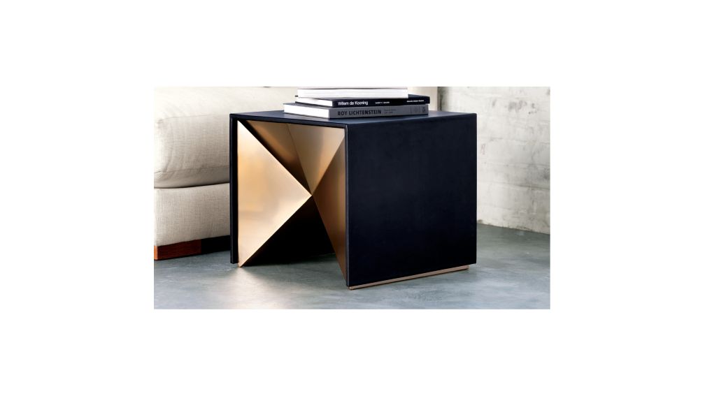 nova leather side table | CB2