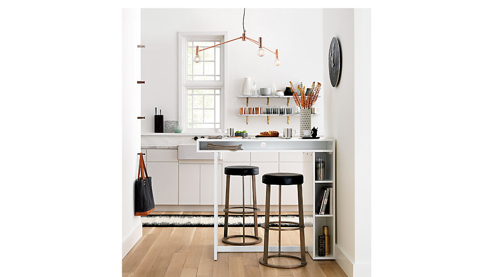 public white 42" high dining table | CB2 (1008 x 567 Pixel)