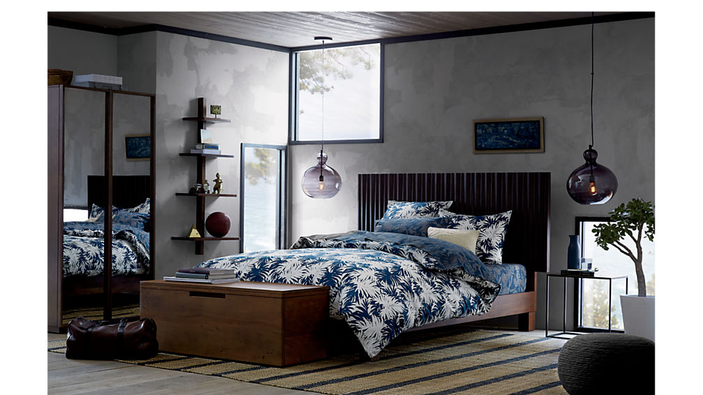 acacia wood storage bench | CB2