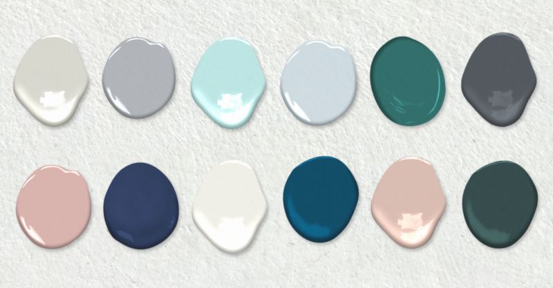 blue paint color swatches